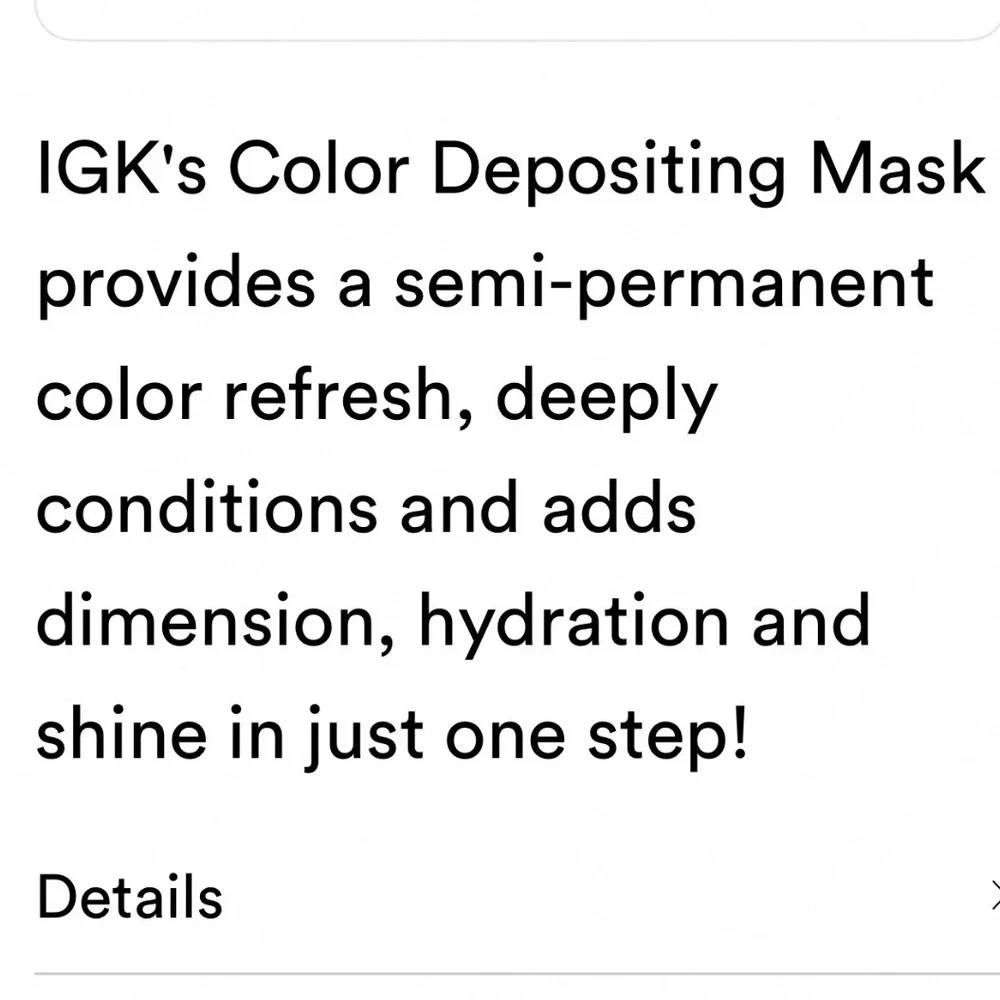 IGK Color Color Depositing Mask Light Sand Semi Deeply Conditioning